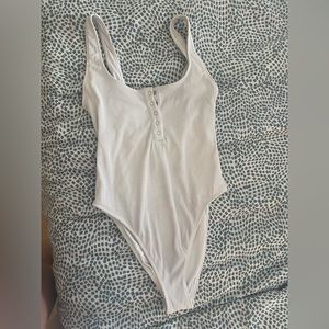 White ribbed one-piece from Aerie